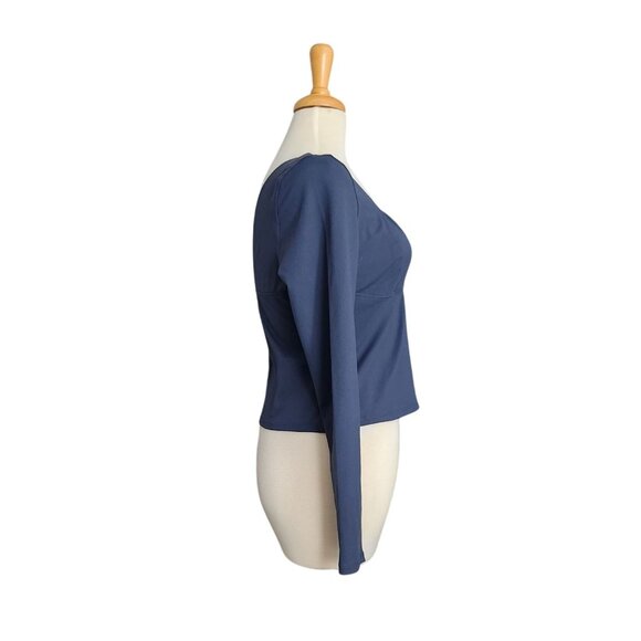 Intimately FP Duo Corset Long Sleeve Cami Navy Blue Womens Size L - Picture 6 of 8